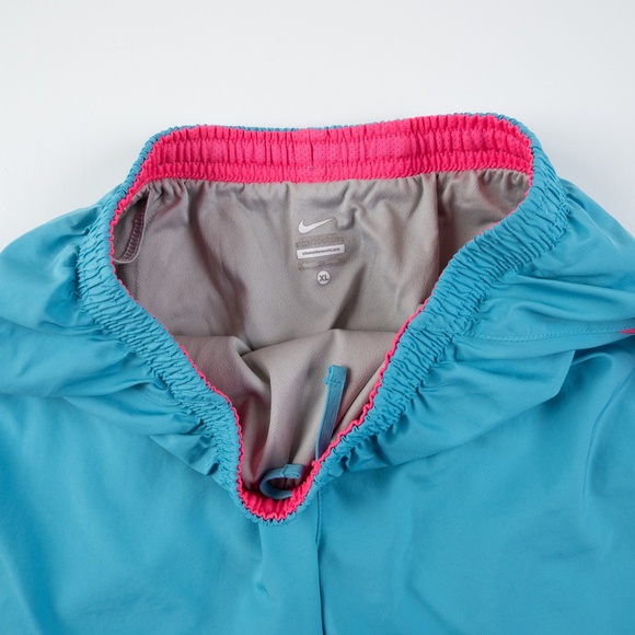 NIKE Running Tempo Dash Youth Girl's neon blue pink running short size XL - Picture 5 of 11